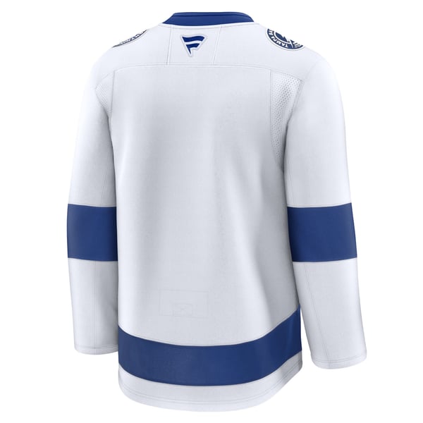 Men's Tampa Bay Lightning Fanatics White Away Premium Jersey - Image 4