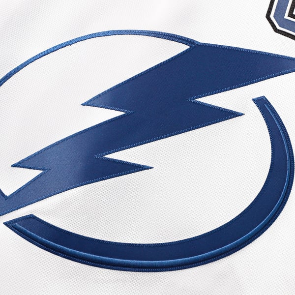 Men's Tampa Bay Lightning Fanatics White Away Premium Jersey - Image 5