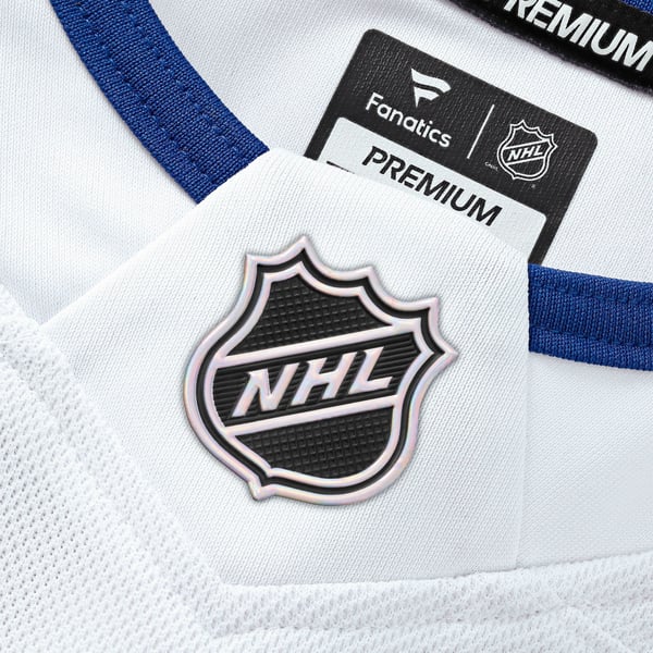 Men's Tampa Bay Lightning Fanatics White Away Premium Jersey - Image 6