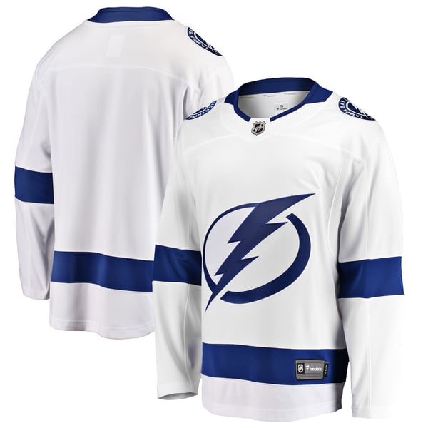 Men's Tampa Bay Lightning Fanatics White Breakaway Away Jersey - Image 2