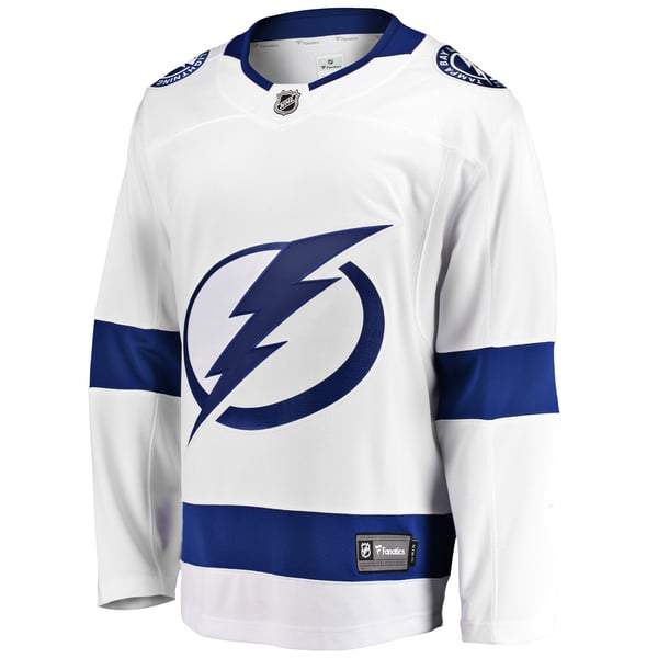 Men's Tampa Bay Lightning Fanatics White Breakaway Away Jersey - Image 3