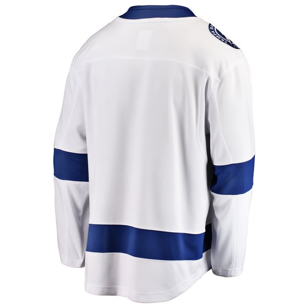 Men's Tampa Bay Lightning Fanatics White Breakaway Away Jersey - Image 4