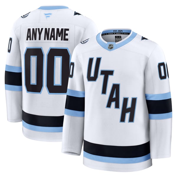 Men's Utah Mammoth Fanatics White Away Premium Custom Jersey - Image 2