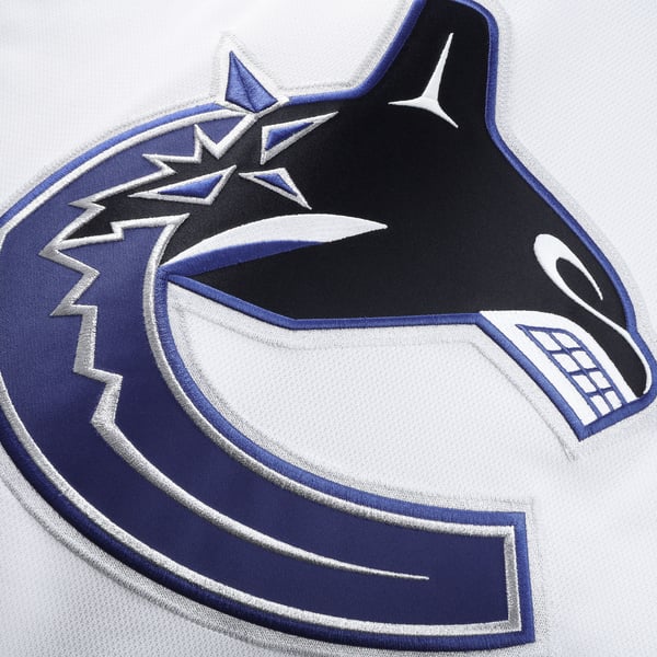 Men's Vancouver Canucks Fanatics White Away Authentic Pro Jersey - Image 6