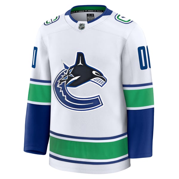 Men's Vancouver Canucks Fanatics White Away Premium Custom Jersey - Image 3