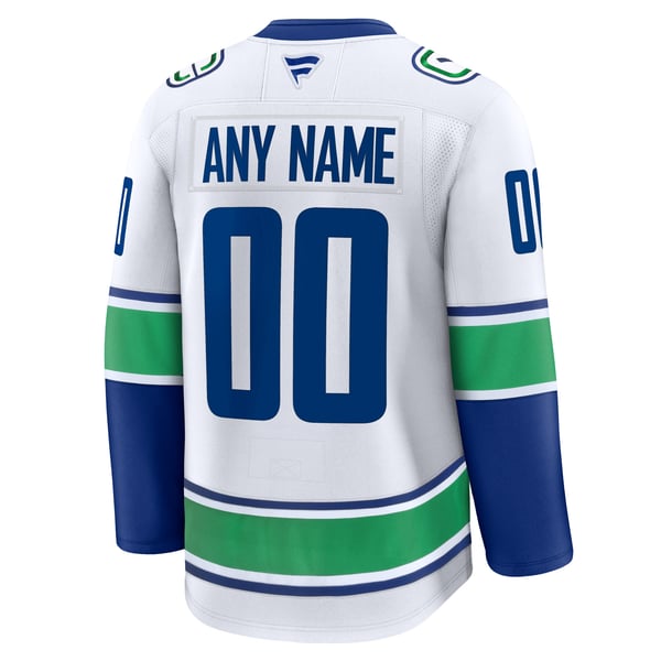 Men's Vancouver Canucks Fanatics White Away Premium Custom Jersey - Image 4