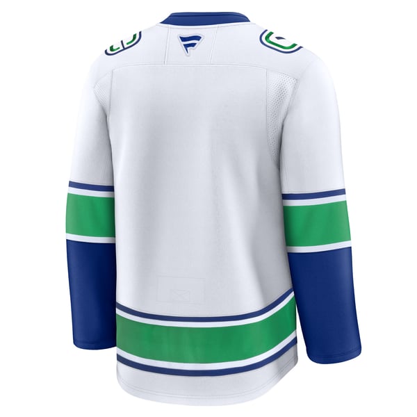 Men's Vancouver Canucks Fanatics White Away Premium Jersey - Image 4