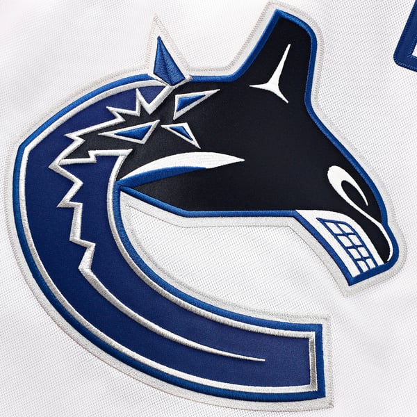 Men's Vancouver Canucks Fanatics White Away Premium Jersey - Image 5