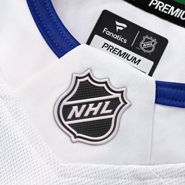 Men's Vancouver Canucks Fanatics White Away Premium Jersey - Image 6
