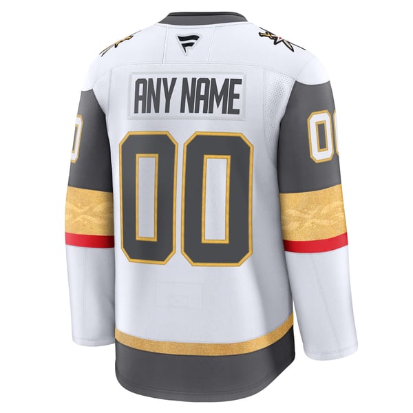 Men's Vegas Golden Knights Fanatics White Away Premium Custom Jersey - Image 4