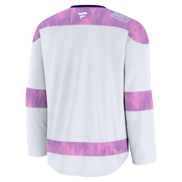 Men's Washington Capitals  Fanatics White 2024 Hockey Fights Cancer Practice Jersey - Image 4