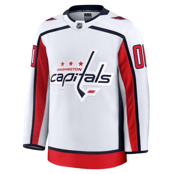 Men's Washington Capitals Fanatics White Away Premium Custom Jersey - Image 3