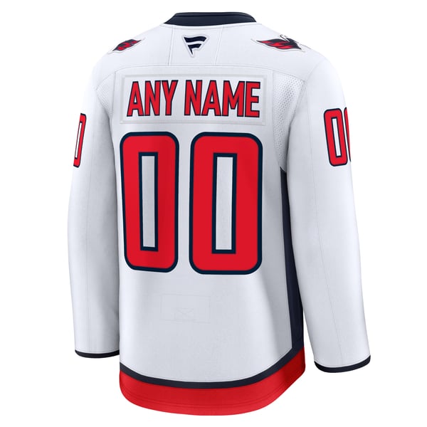 Men's Washington Capitals Fanatics White Away Premium Custom Jersey - Image 4