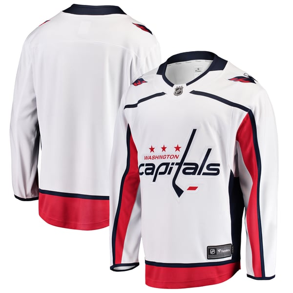 Men's Washington Capitals Fanatics White Breakaway Away Jersey - Image 1
