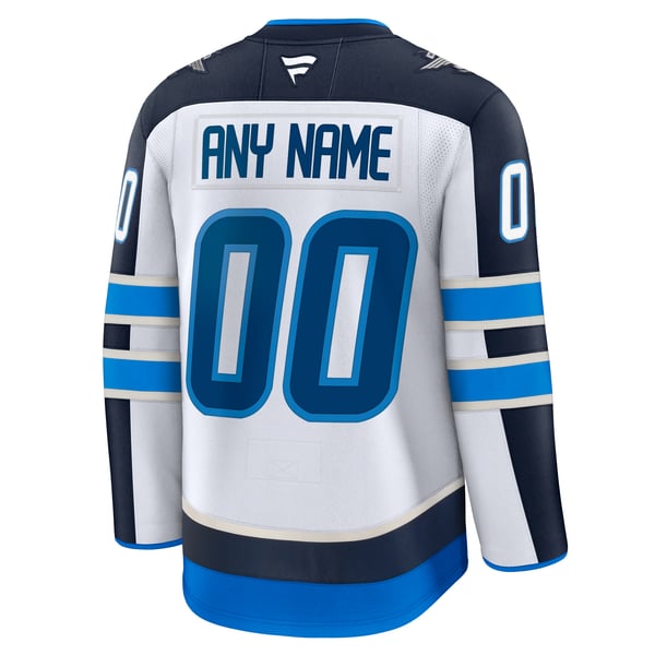 Men's Winnipeg Jets Fanatics White Away Premium Custom Jersey - Image 4