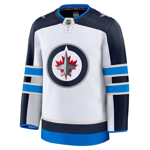 Men's Winnipeg Jets Fanatics White Away Premium Jersey - Image 3