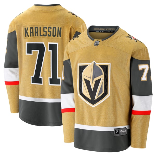 Men's Vegas Golden Knights William Karlsson Fanatics Gold Home Breakaway Jersey - Image 2