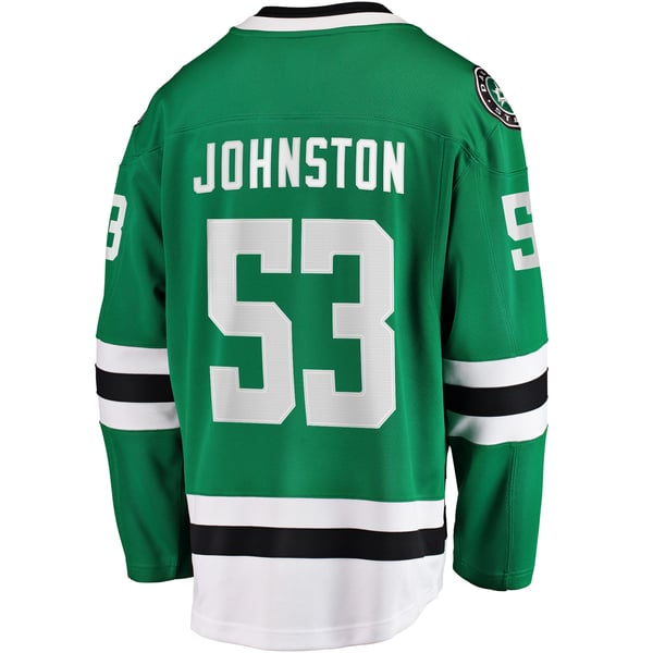 Men's Dallas Stars Wyatt Johnston Fanatics Kelly Green Home Breakaway Player Jersey - Image 4