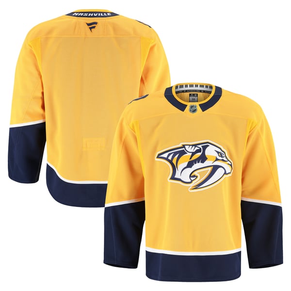 Men's Nashville Predators Fanatics Yellow Home Authentic Pro Jersey - Image 2