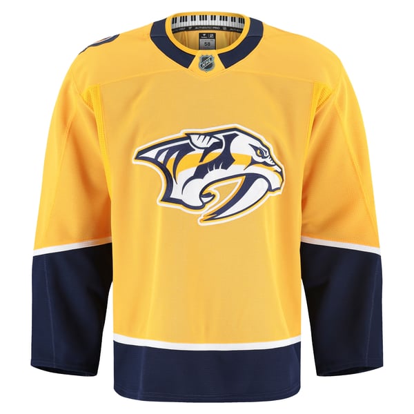Men's Nashville Predators Fanatics Yellow Home Authentic Pro Jersey - Image 3