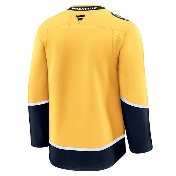 Men's Nashville Predators Fanatics Yellow Home Premium Jersey - Image 4