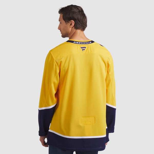 Men's Nashville Predators Fanatics Yellow Home Premium Jersey - Image 6