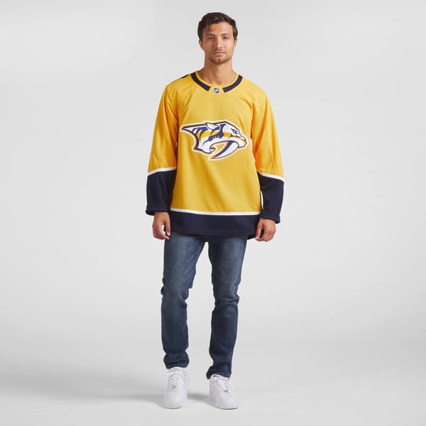 Men's Nashville Predators Fanatics Yellow Home Premium Jersey - Image 7