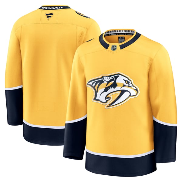 Men's Nashville Predators Fanatics Yellow Home Premium Jersey - Image 1
