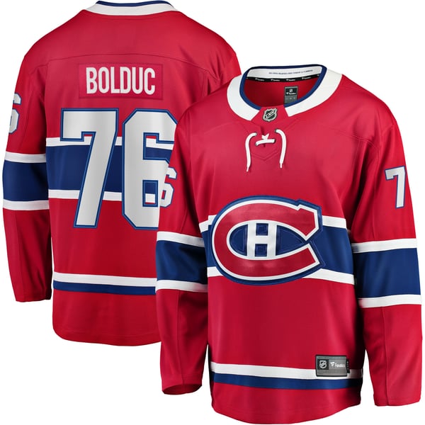 Men's Montreal Canadiens Zack Bolduc Fanatics Red Home Breakaway Jersey - Image 2