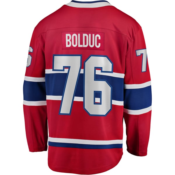 Men's Montreal Canadiens Zack Bolduc Fanatics Red Home Breakaway Jersey - Image 4