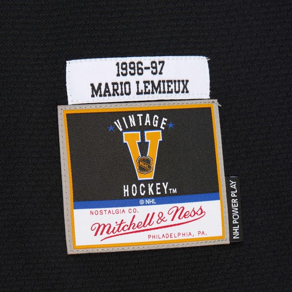Men's Pittsburgh Penguins Mario Lemieux Black 1996-97 Power Play Jersey - Image 8
