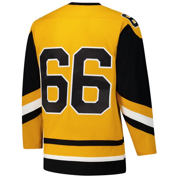 Men's Pittsburgh Penguins Mario Lemieux Gold 1984-85 Power Play Jersey - Image 4