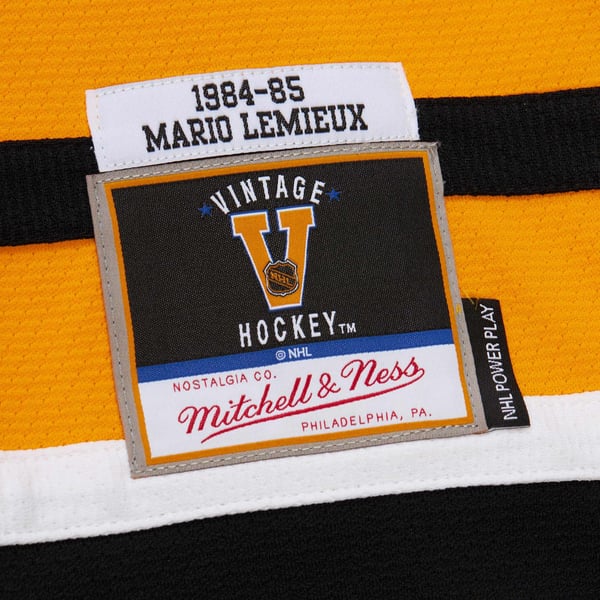 Men's Pittsburgh Penguins Mario Lemieux Gold 1984-85 Power Play Jersey - Image 7