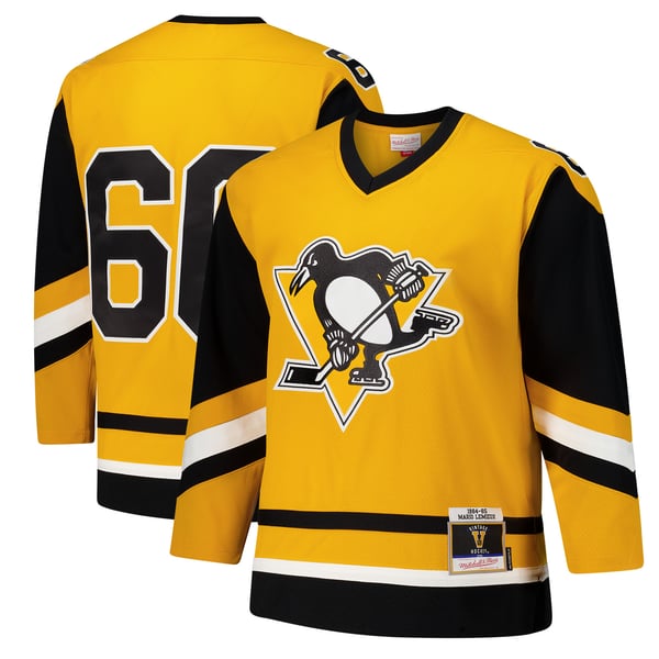 Men's Pittsburgh Penguins Mario Lemieux Gold 1984-85 Power Play Jersey - Image 1