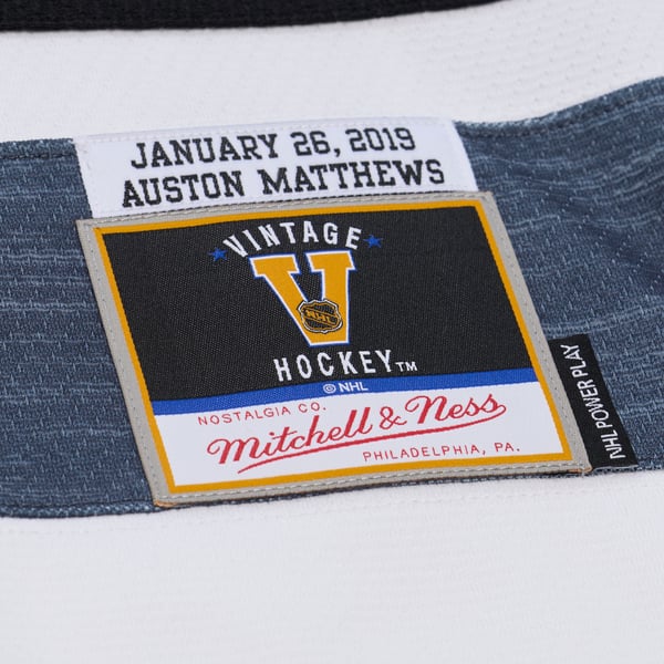 Men's Auston Matthews Mitchell & Ness White 2019 All-Star Game Power Play Jersey - Image 5