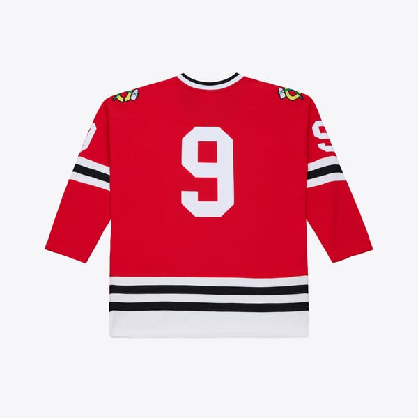 Men's Chicago Blackhawks Bobby Hull Mitchell & Ness Red 1966 Power Play Jersey - Image 3