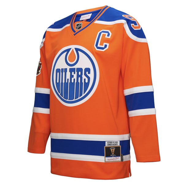 Men's Edmonton Oilers Connor McDavid Mitchell & Ness Orange Power Play Jersey - Image 3