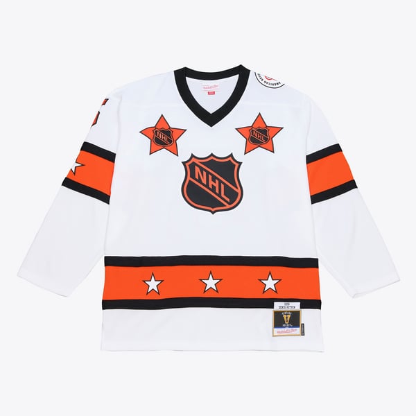 Men's Denis Potvin Mitchell & Ness White 1976 NHL All-Star Game Power Play Jersey - Image 1