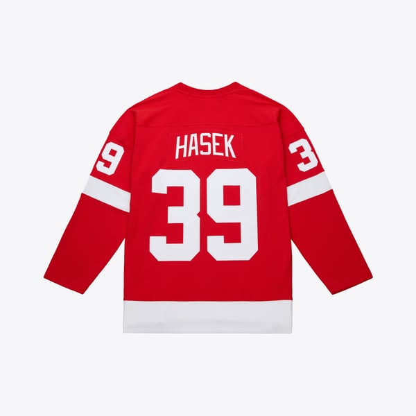 Men's Detroit Red Wings Dominik Hasek Mitchell & Ness Red 2007-08 Power Play Jersey - Image 3