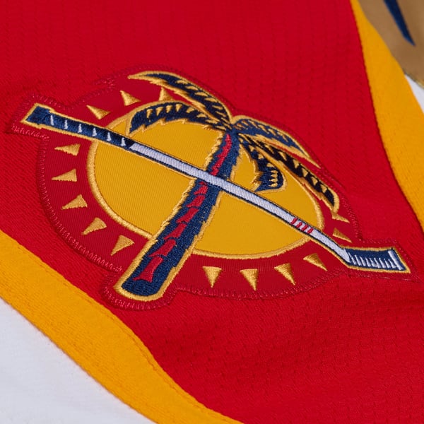 Men's Florida Panthers Ed Jovanovski Mitchell & Ness White 1996 Power Play Jersey - Image 6