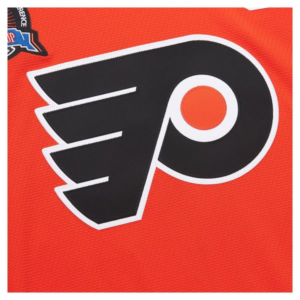 Men's Philadelphia Flyers Eric Lindros Mitchell & Ness Orange Big & Tall 1996-97 Blue Line 2.0 Jersey - Image 5