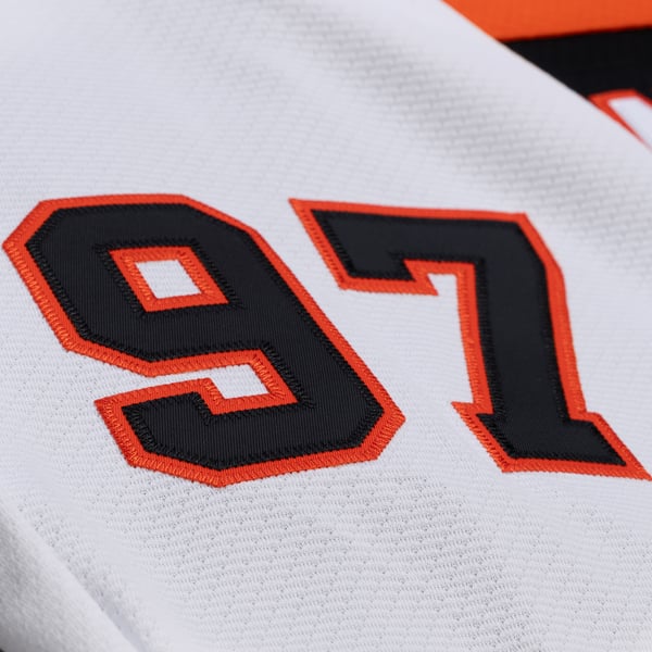 Men's Philadelphia Flyers Jeremy Roenick Mitchell & Ness Black 2003 Power Play Jersey - Image 7