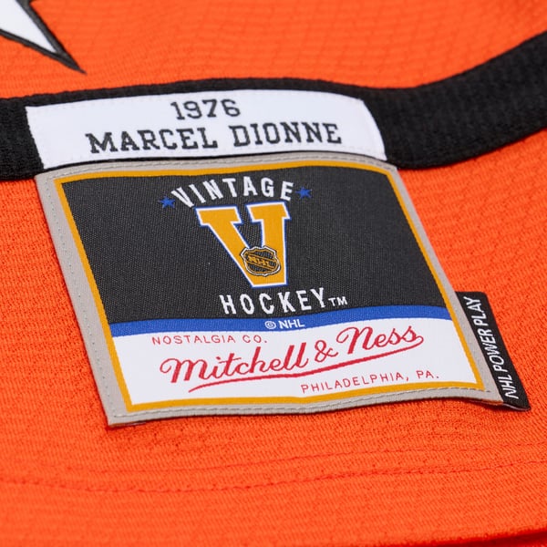 Men's Marcel Dionne Mitchell & Ness Orange 1976 NHL All-Star Game Power Play Jersey - Image 5