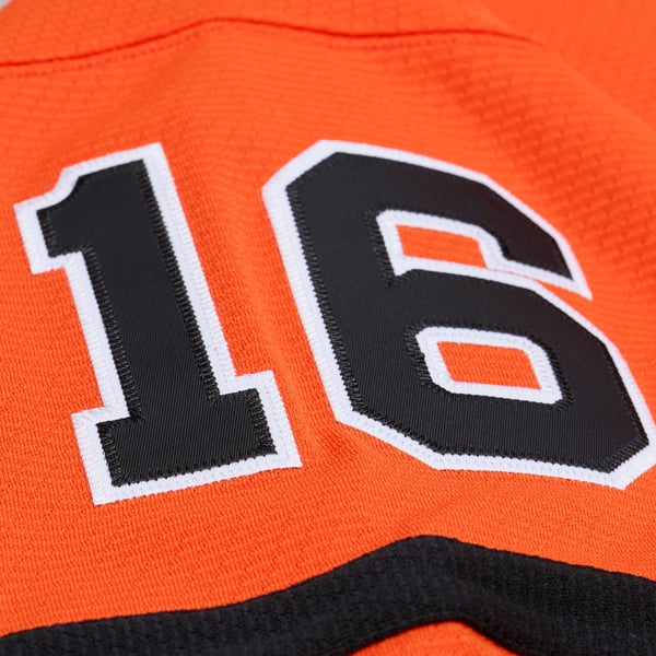 Men's Marcel Dionne Mitchell & Ness Orange 1976 NHL All-Star Game Power Play Jersey - Image 7