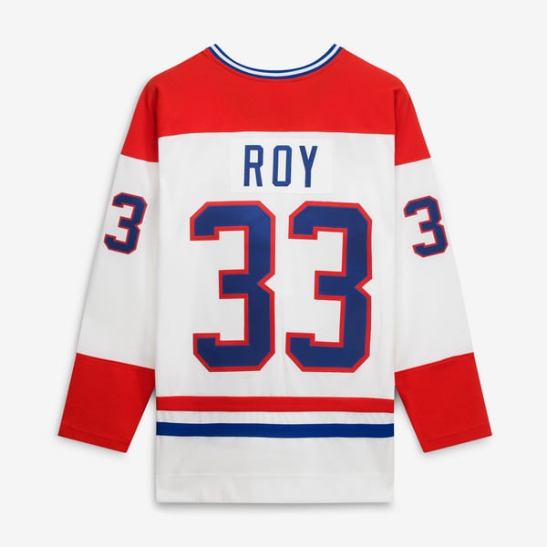 Men's Montreal Canadiens Patrick Roy Mitchell & Ness White 1992 Power Play Jersey - Image 4