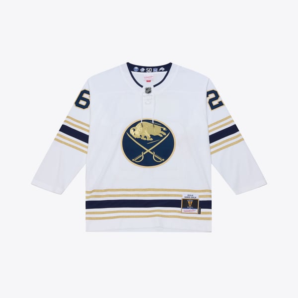 Men's Buffalo Sabres Rasmus Dahlin Mitchell & Ness White 2019 Power Play Jersey - Image 1
