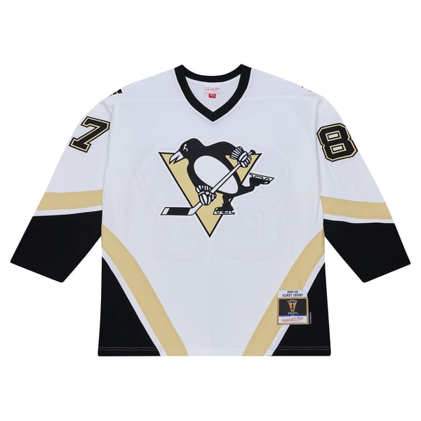 Men's Pittsburgh Penguins Sidney Crosby Mitchell & Ness White 2005 Power Play Jersey - Image 3
