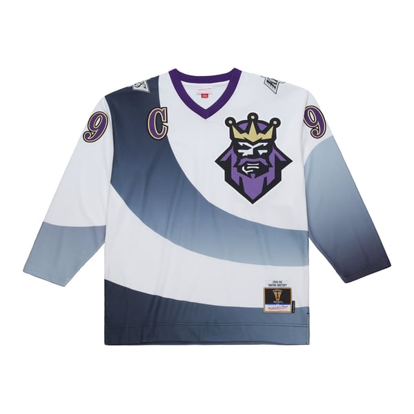 Men's Los Angeles Kings Wayne Gretzky Mitchell & Ness White 1995-96 Power Play Jersey - Image 3
