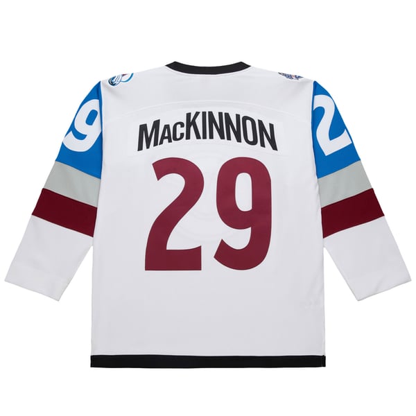 Men's Colorado Avalanche Nathan MacKinnon White 2016-17 Power Play Jersey - Image 4