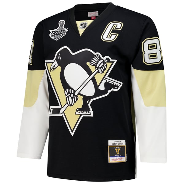 Men's Pittsburgh Penguins Sidney Crosby Black 2008-09 Power Play Jersey - Image 3